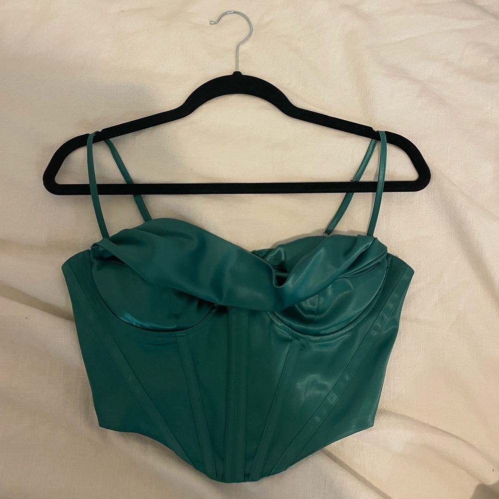 Green corset top